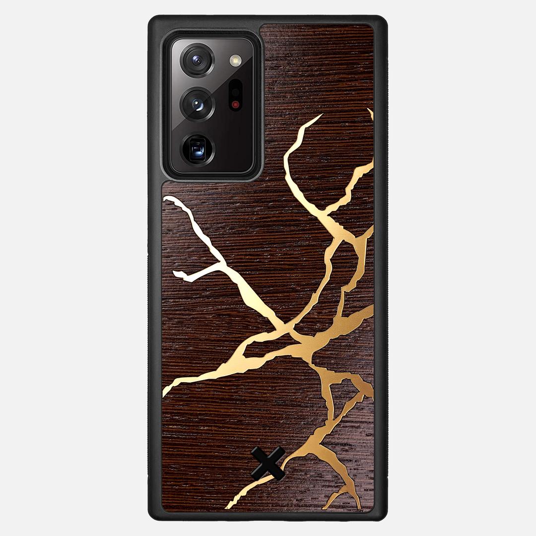 Restore Case for the Samsung Galaxy Note 20 Ultra featuring a Gold and Wenge Wood backer with the Keyway X Mark#Phone Model_Galaxy Note 20 Ultra
