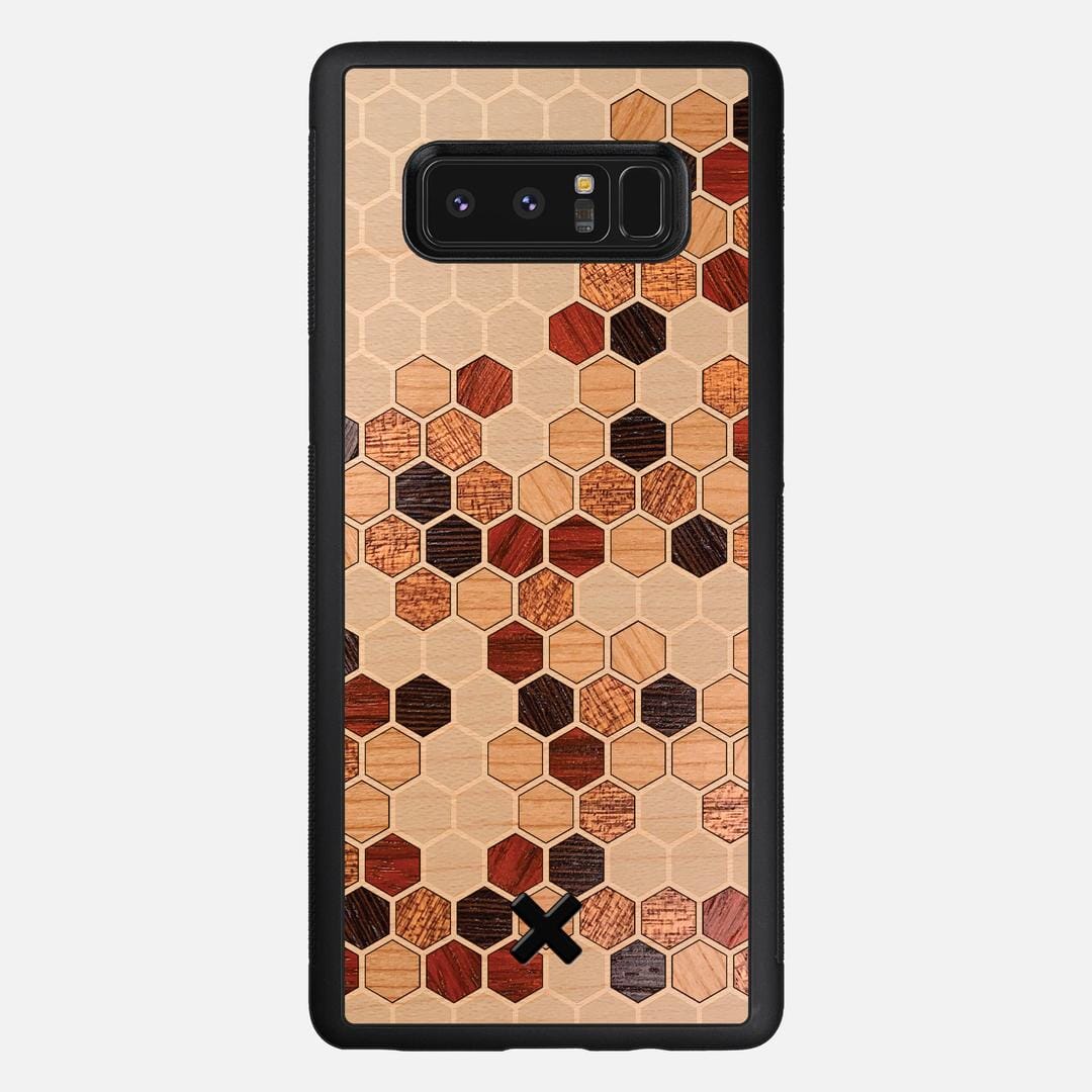 Cellular Case for the Samsung Galaxy Note 8 featuring a Maple, Cherry, Sapele, Padauk, and Wenge Wood backer with the Keyway X Mark#Phone Model_Galaxy Note 8