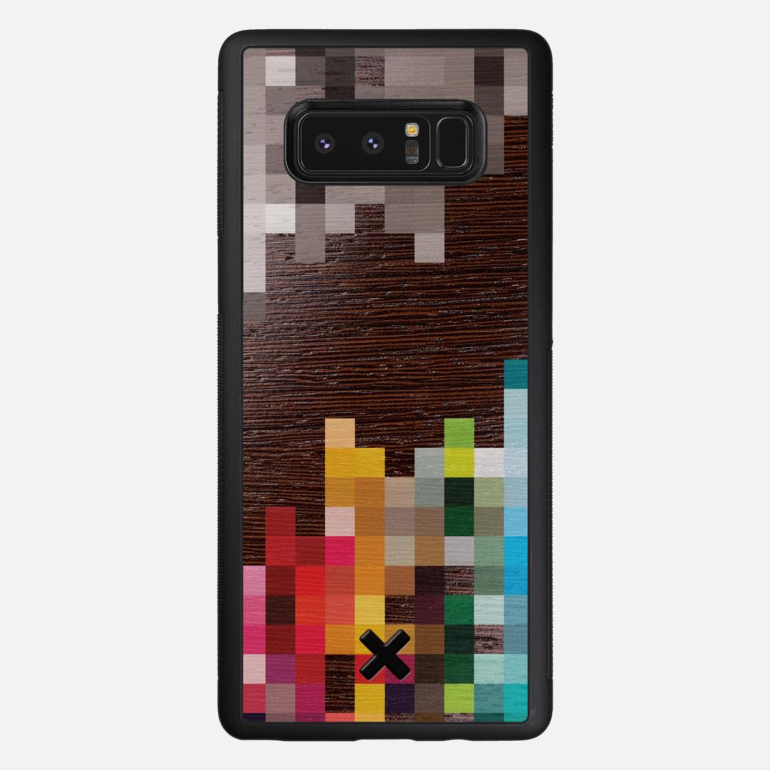 Pixelation Case for the Samsung Galaxy Note 8 featuring a UV Printed Wenge Wood backer with the Keyway X Mark#Phone Model_Galaxy Note 8