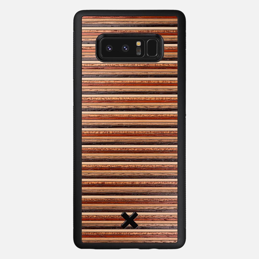 Strata Case for the Samsung Galaxy Note 8 featuring a Maple, Sapele, Padauk, Cherry, Walnut, and Wenge Wood backer with the Keyway X Mark#Phone Model_Galaxy Note 8