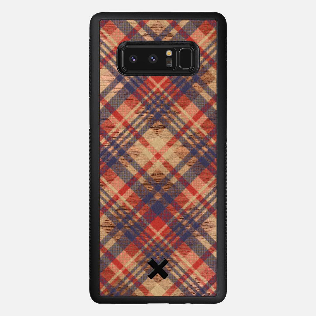 Tartan Case for the Samsung Galaxy Note 8 featuring a UV Printed Walnut Wood backer with the Keyway X Mark#Phone Model_Galaxy Note 8