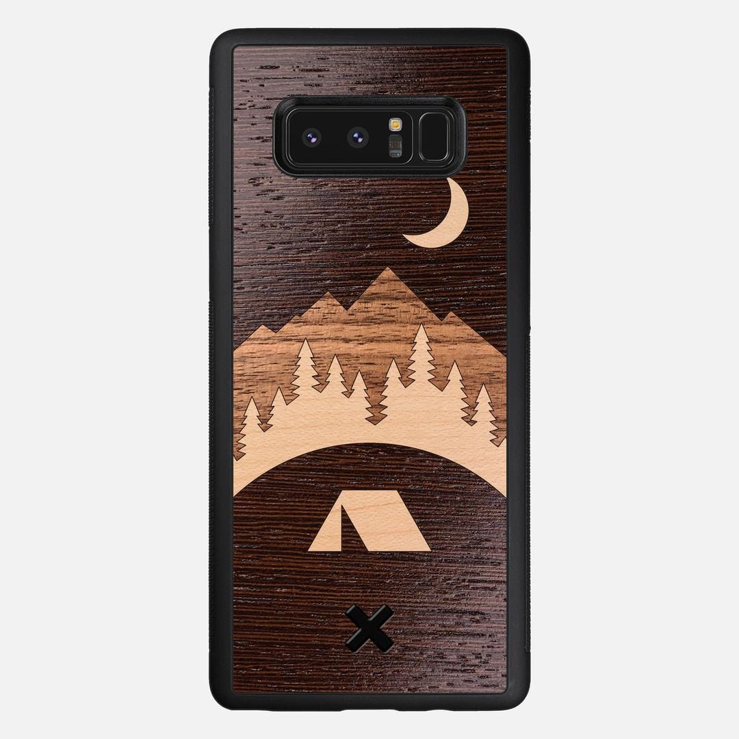 Woodland Case for the Samsung Galaxy Note 8 featuring a Wenge, Maple, and Walnut Wood backer with the Keyway X Mark#Phone Model_Galaxy Note 8