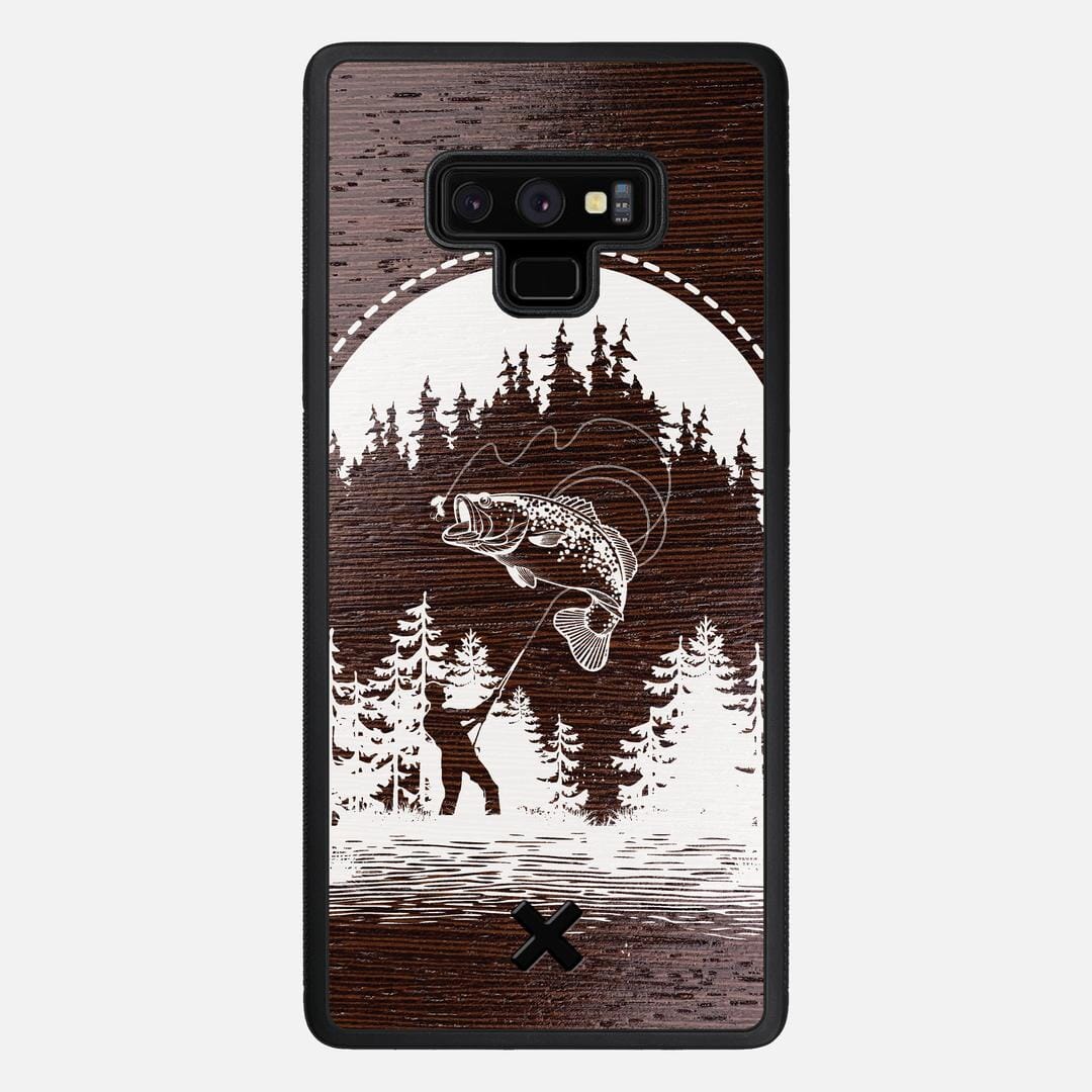 Angler Case for the Samsung Galaxy Note 9 featuring a UV Print and Wenge Wood backer with the Keyway X Mark#Phone Model_Galaxy Note 9