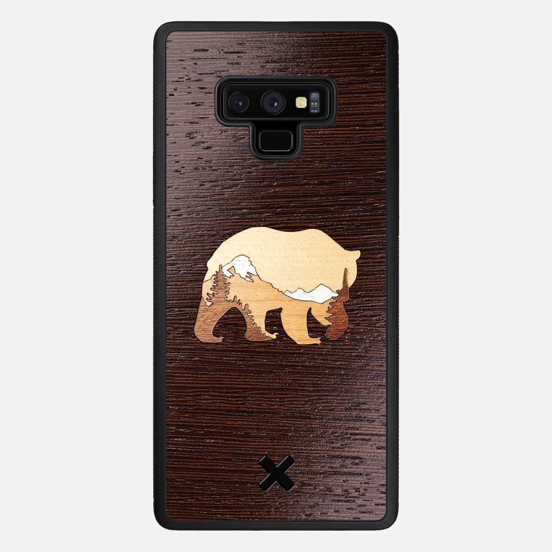 Bear Mountain Case for the Samsung Galaxy Note 9 featuring a Wenge, Maple, Cherry, and Sapele Wood backer with the Keyway X Mark#Phone Model_Galaxy Note 9