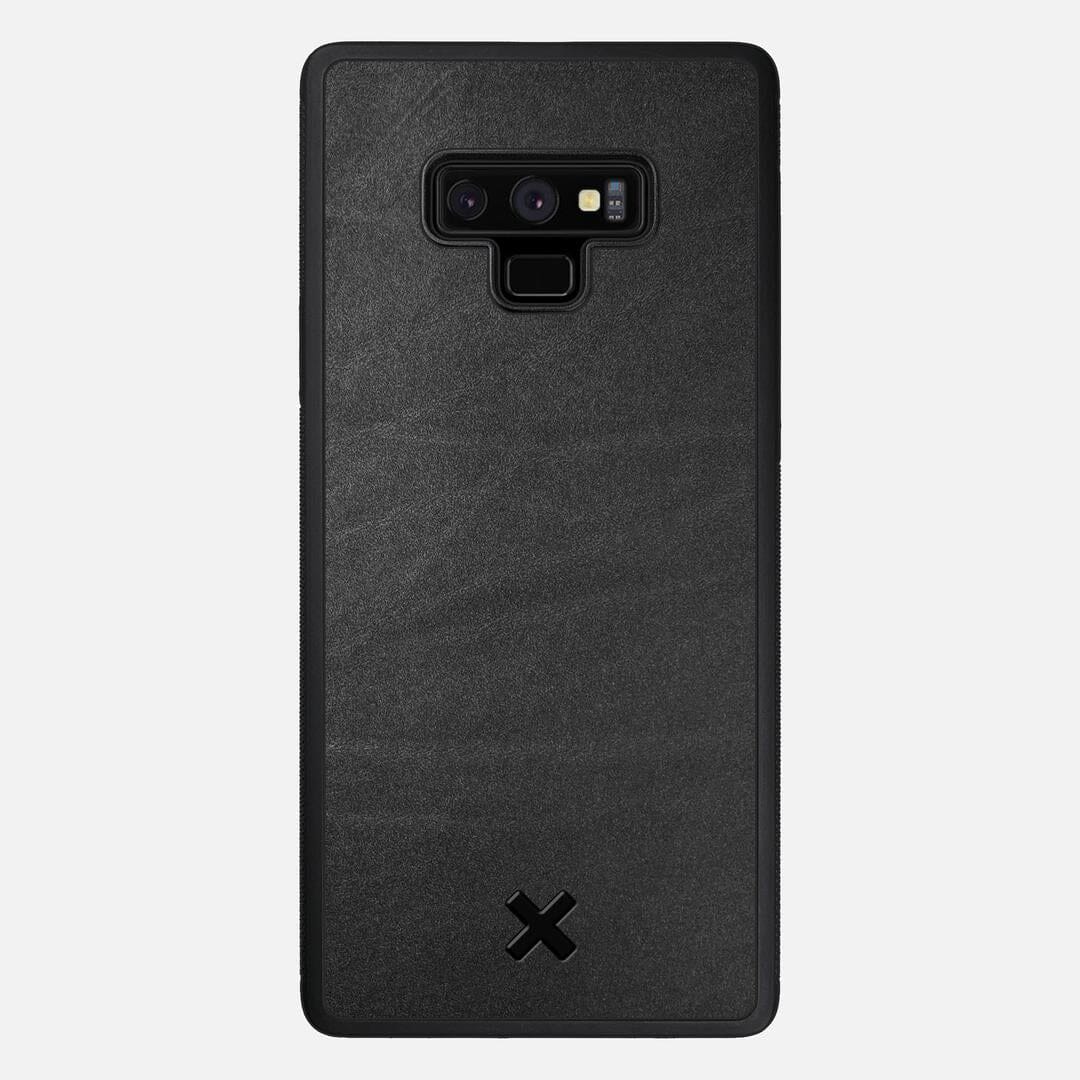 Charcoal Leather Case for the Samsung Galaxy Note 9 featuring a Genuine Leather backer with the Keyway X Mark#Phone Model_Galaxy Note 9