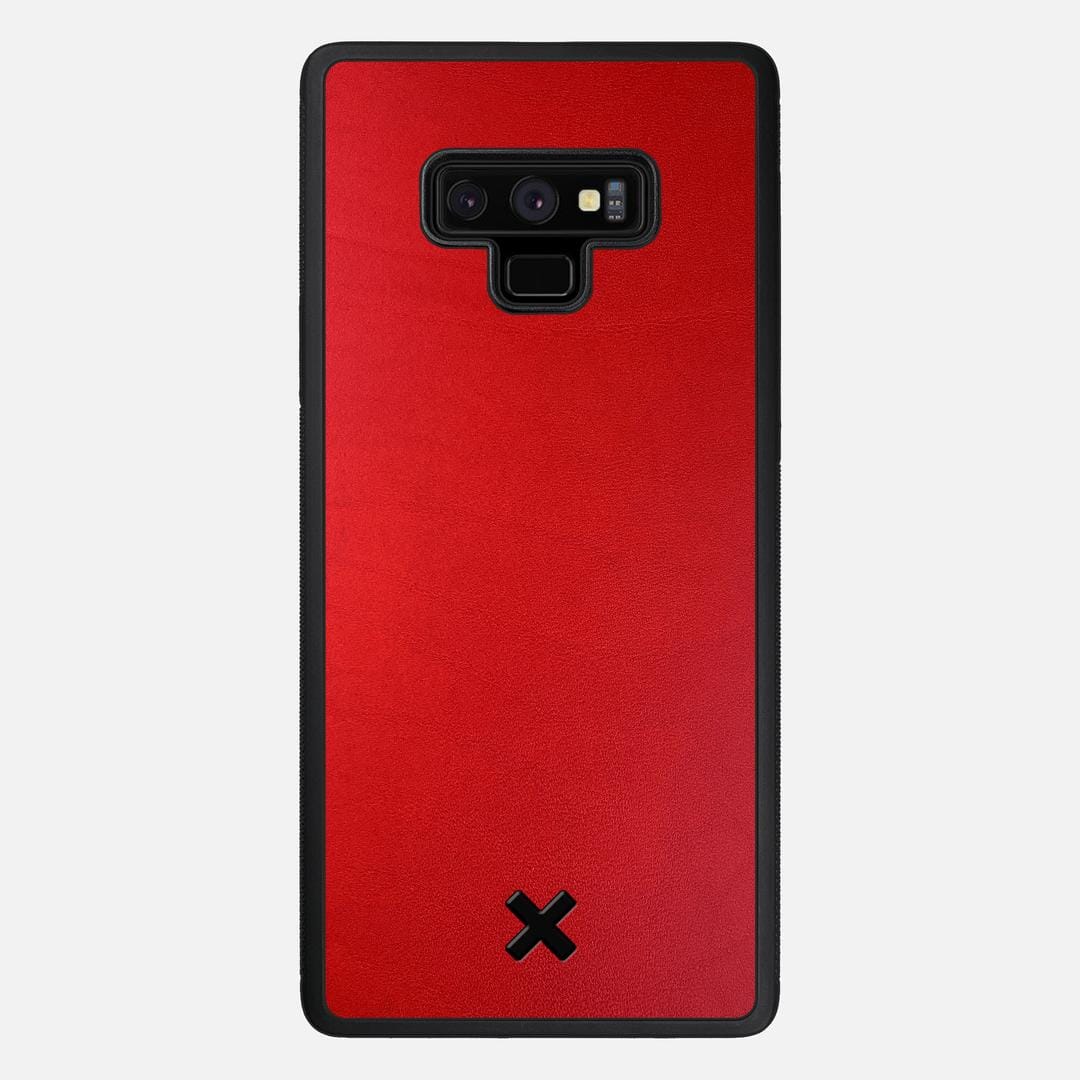 Crimson Leather Case for the Samsung Galaxy Note 9 featuring a Genuine Leather backer with the Keyway X Mark#Phone Model_Galaxy Note 9