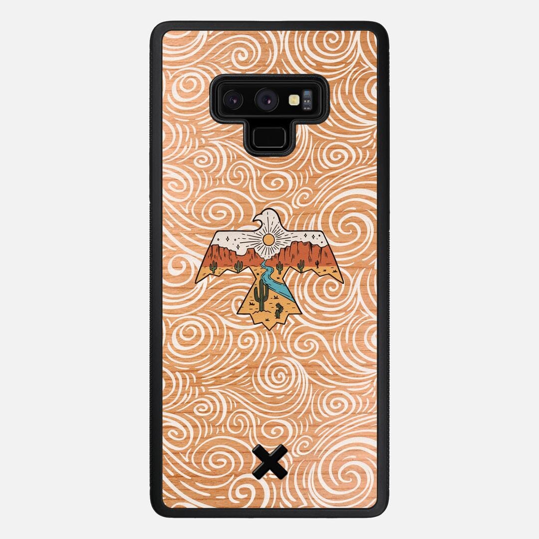 Eagle Case for the Samsung Galaxy Note 9 featuring a UV Printed Cherry Wood backer with the Keyway X Mark#Phone Model_Galaxy Note 9