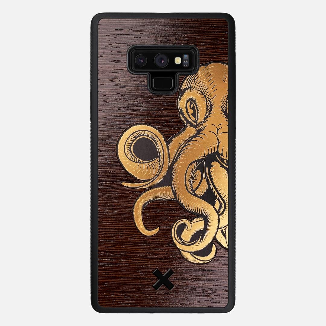 Kraken 2 Case for the Samsung Galaxy Note 9 featuring an Engraved Gold and Wenge Wood backer with the Keyway X Mark#Phone Model_Galaxy Note 9