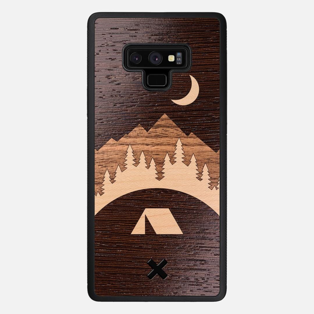 Woodland Case for the Samsung Galaxy Note 9 featuring a Wenge, Maple, and Walnut Wood backer with the Keyway X Mark#Phone Model_Galaxy Note 9
