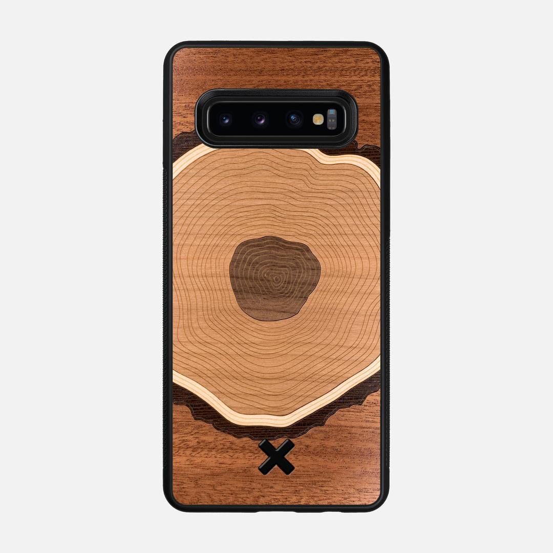 Arbor Case for the Samsung Galaxy S10 featuring a Sapele, Wenge, Maple, Cherry, and Walnut Wood backer with the Keyway X Mark#Phone Model_Galaxy S10