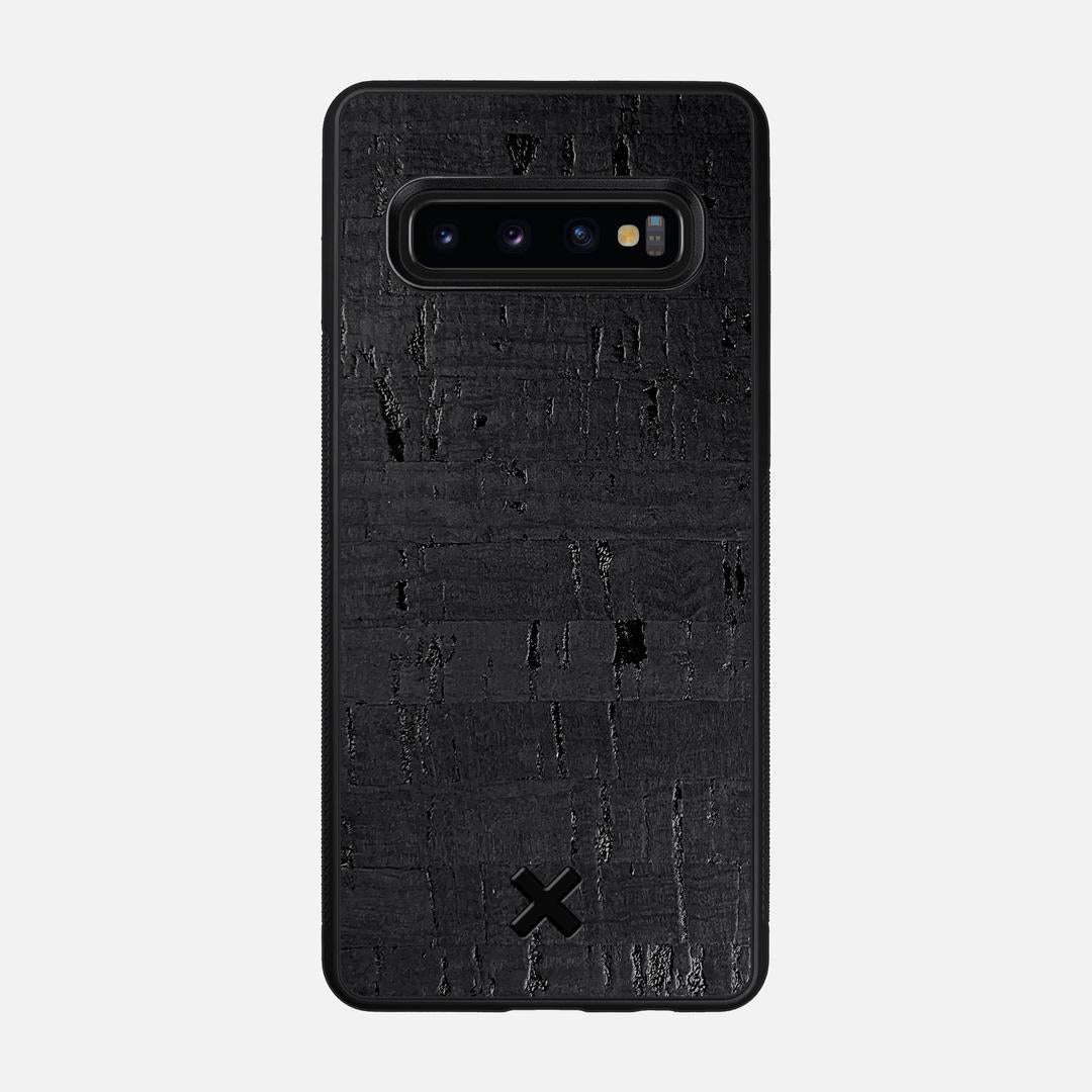 Black Cork Case for the Samsung Galaxy S10 featuring a Genuine Cork backer with the Keyway X Mark#Phone Model_Galaxy S10