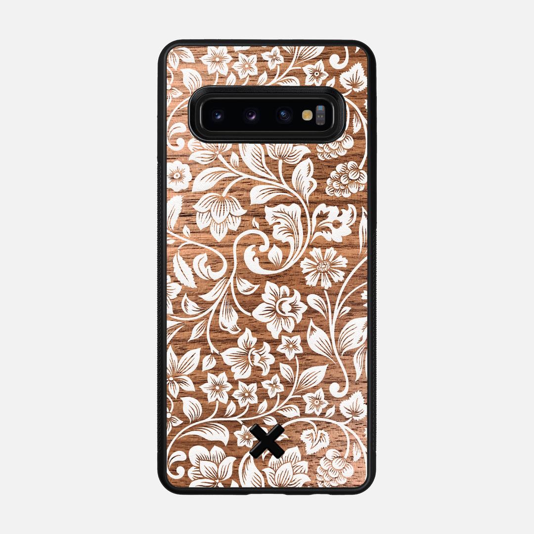 Blossom Case for the Samsung Galaxy S10 featuring a UV Printed Walnut Wood backer with the Keyway X Mark#Phone Model_Galaxy S10