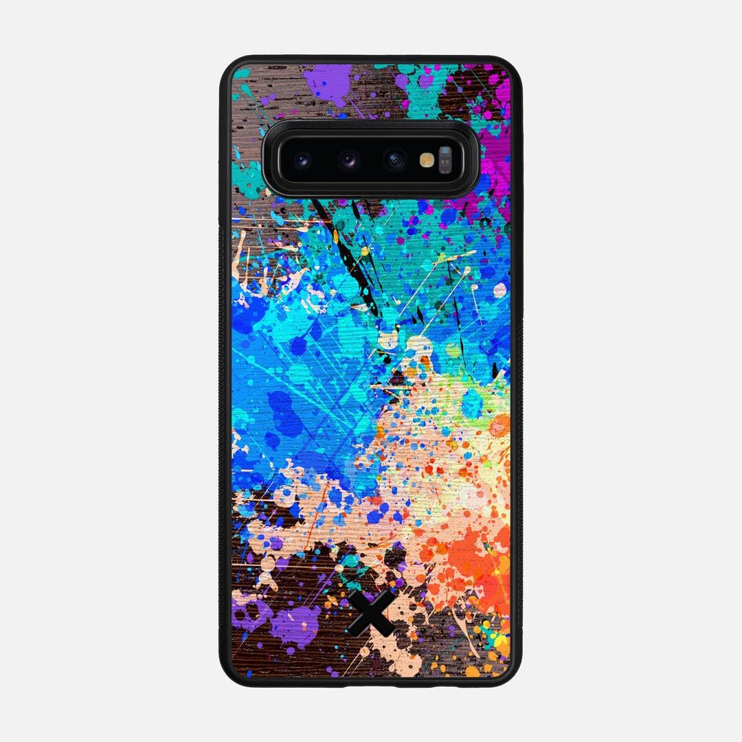 Chroma Case for the Samsung Galaxy S10 featuring a UV Printed Wenge Wood backer with the Keyway X Mark#Phone Model_Galaxy S10