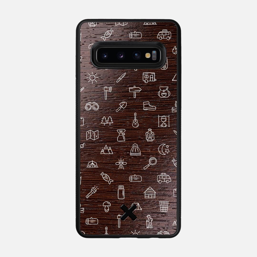 Gear Case for the Samsung Galaxy S10 featuring a UV Printed Wenge Wood backer with the Keyway X Mark#Phone Model_Galaxy S10