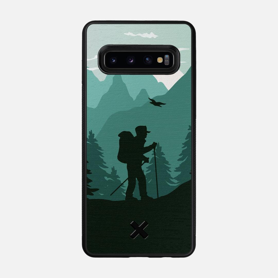 Hiker Case for the Samsung Galaxy S10 featuring a UV Printed Wenge Wood backer with the Keyway X Mark#Phone Model_Galaxy S10