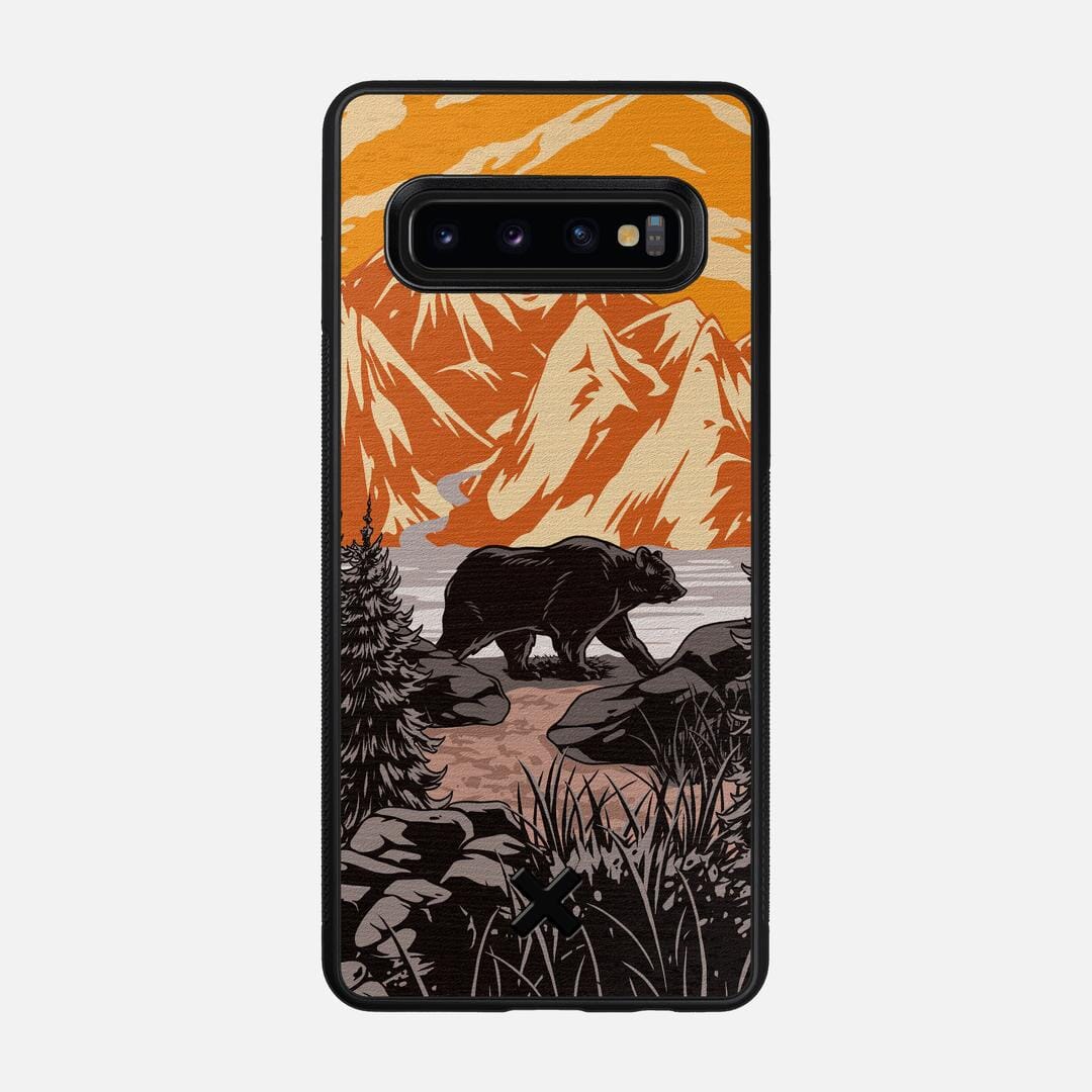 Kodiak Case for the Samsung Galaxy S10 featuring a UV Printed Wenge Wood backer with the Keyway X Mark#Phone Model_Galaxy S10