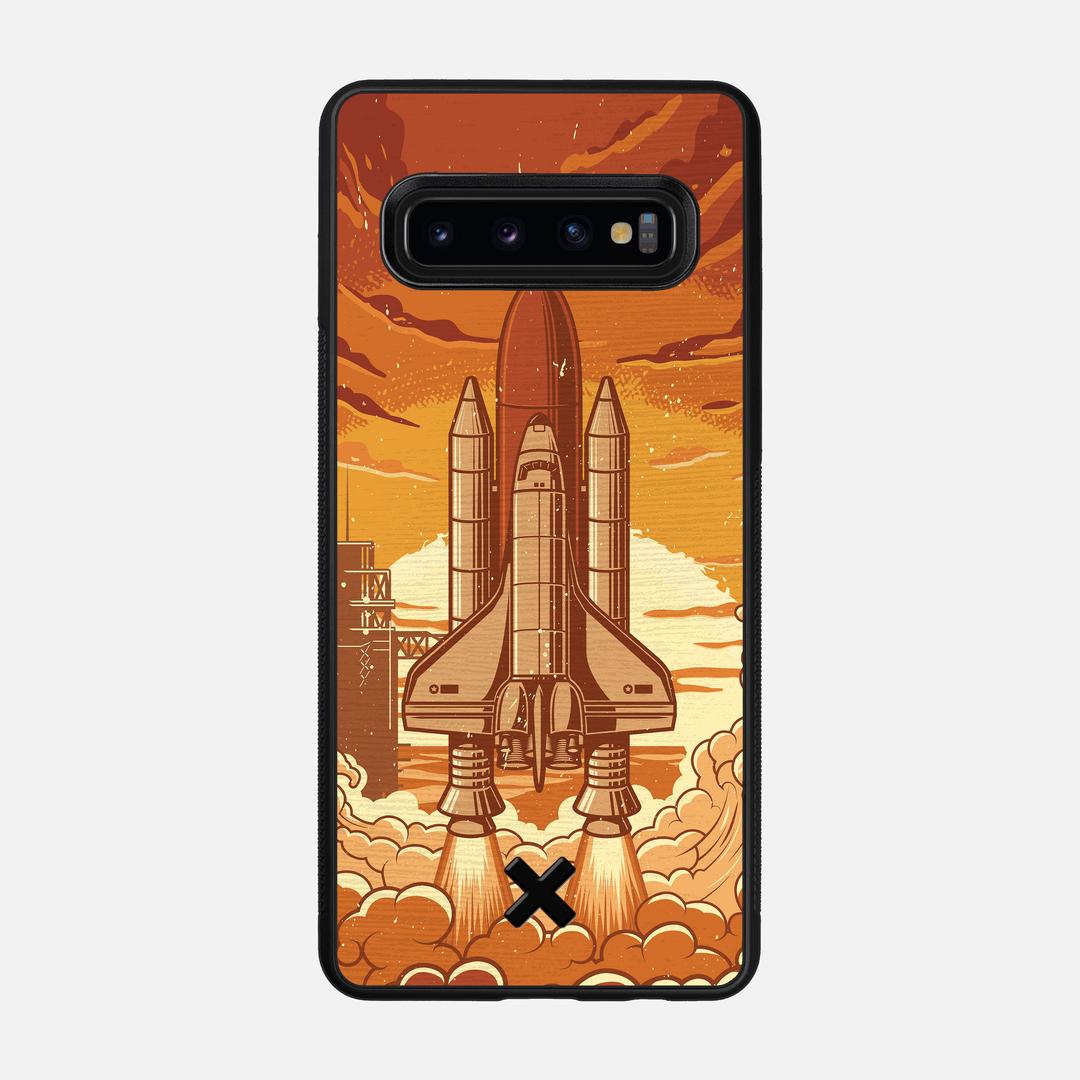 Launch Case for the Samsung Galaxy S10 featuring a UV Printed Wenge Wood backer with the Keyway X Mark#Phone Model_Galaxy S10