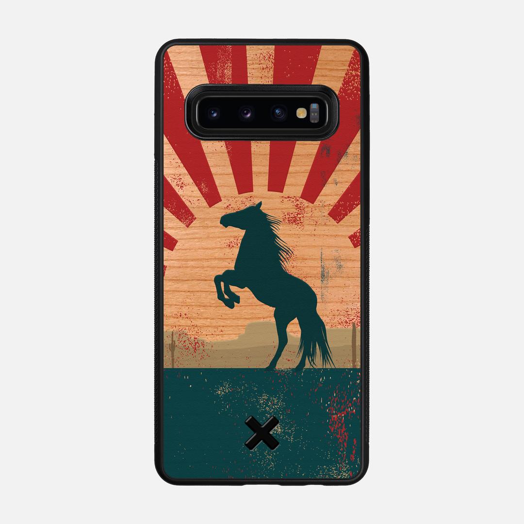 Mustang Case for the Samsung Galaxy S10 featuring a UV Printed Cherry Wood backer with the Keyway X Mark#Phone Model_Galaxy S10