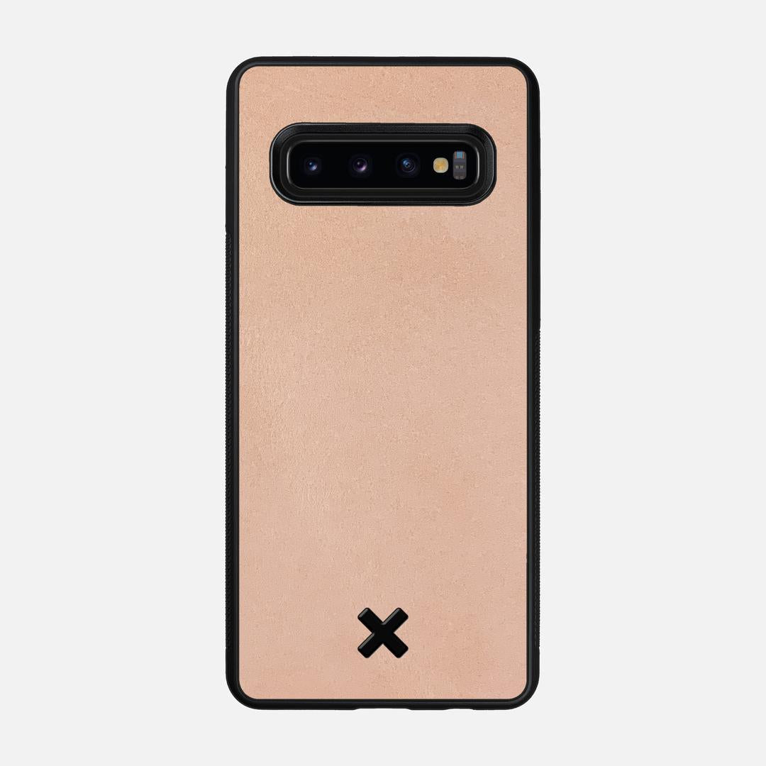 Natural Leather Case for the Samsung Galaxy S10 featuring a Genuine Leather backer with the Keyway X Mark#Phone Model_Galaxy S10
