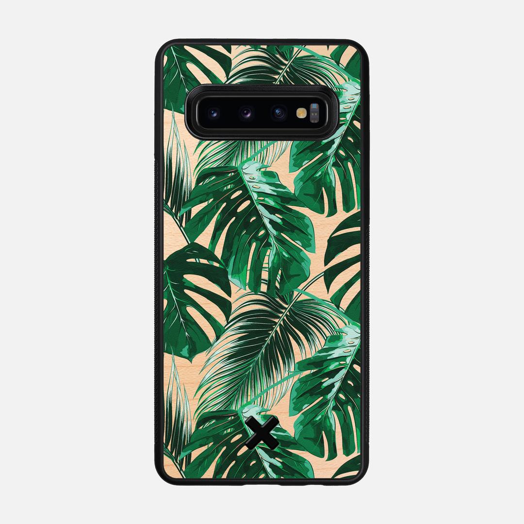 Palm Case for the Samsung Galaxy S10 featuring a UV Printed Maple Wood backer with the Keyway X Mark#Phone Model_Galaxy S10