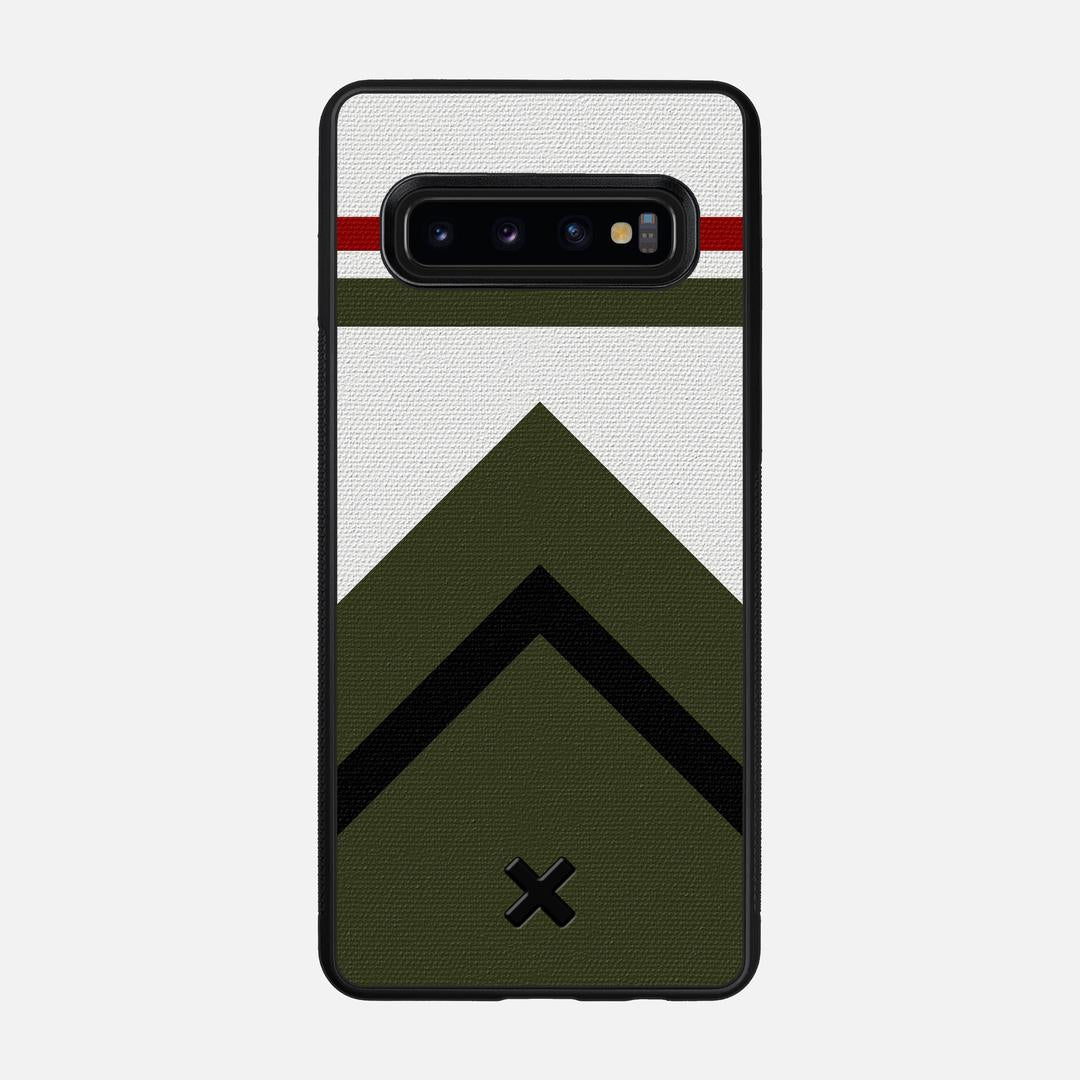 Peak Case for the Samsung Galaxy S10 featuring a UV Printed Cotton Canvas backer with the Keyway X Mark#Phone Model_Galaxy S10