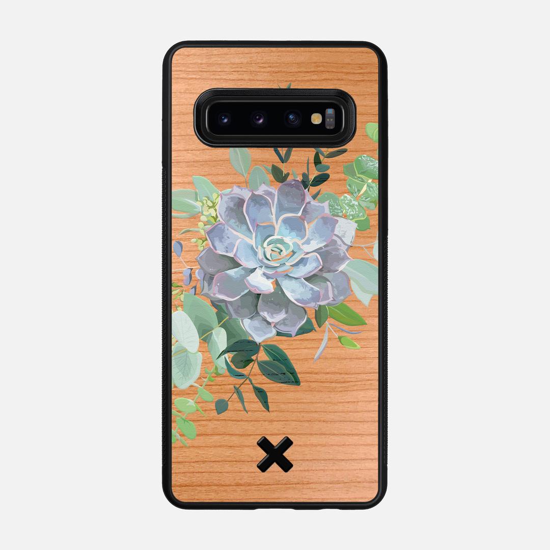 Pollux Case for the Samsung Galaxy S10 featuring a UV Printed Cherry Wood backer with the Keyway X Mark#Phone Model_Galaxy S10