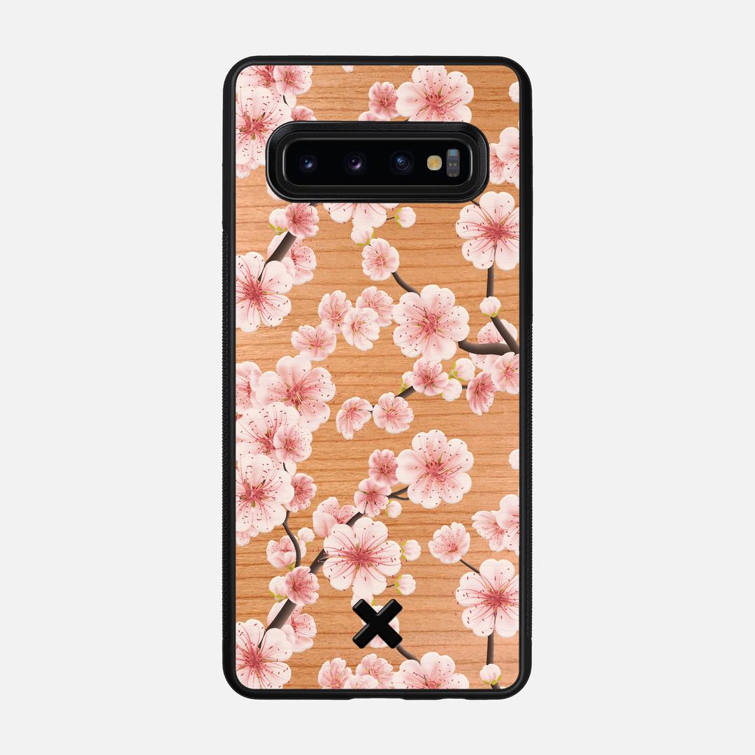 Sakura Case for the Samsung Galaxy S10 featuring a UV Printed Cherry Wood backer with the Keyway X Mark#Phone Model_Galaxy S10