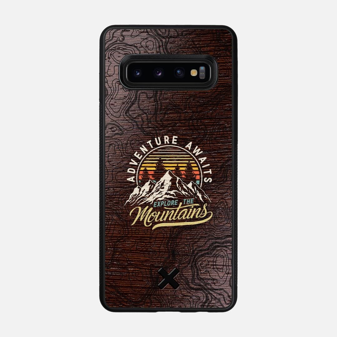 Wanderlust Case for the Samsung Galaxy S10 featuring a UV Printed Wenge Wood backer with the Keyway X Mark#Phone Model_Galaxy S10