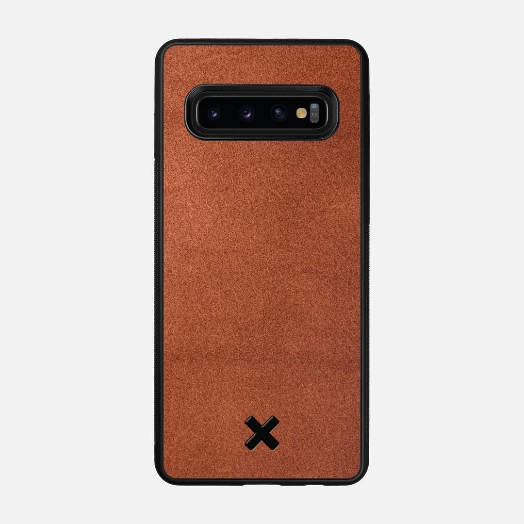 Whiskey Leather Case for the Samsung Galaxy S10 featuring a Genuine Leather backer with the Keyway X Mark#Phone Model_Galaxy S10