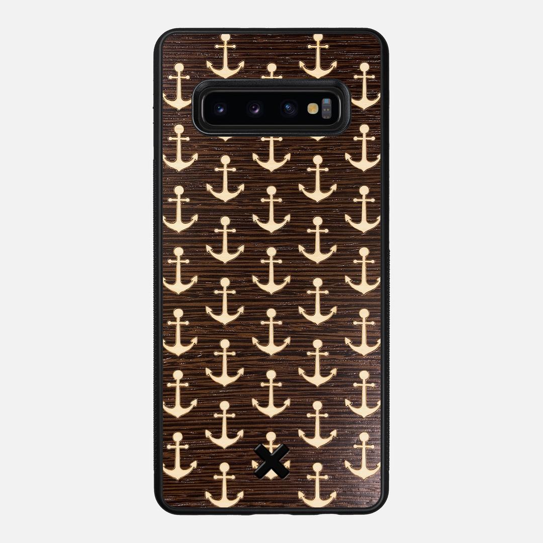 Anchor Case for the Samsung Galaxy S10 Plus featuring a Maple and Wenge Wood backer with the Keyway X Mark#Phone Model_Galaxy S10 Plus