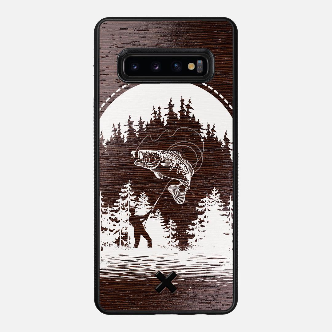 Angler Case for the Samsung Galaxy S10 Plus featuring a UV Print and Wenge Wood backer with the Keyway X Mark#Phone Model_Galaxy S10 Plus