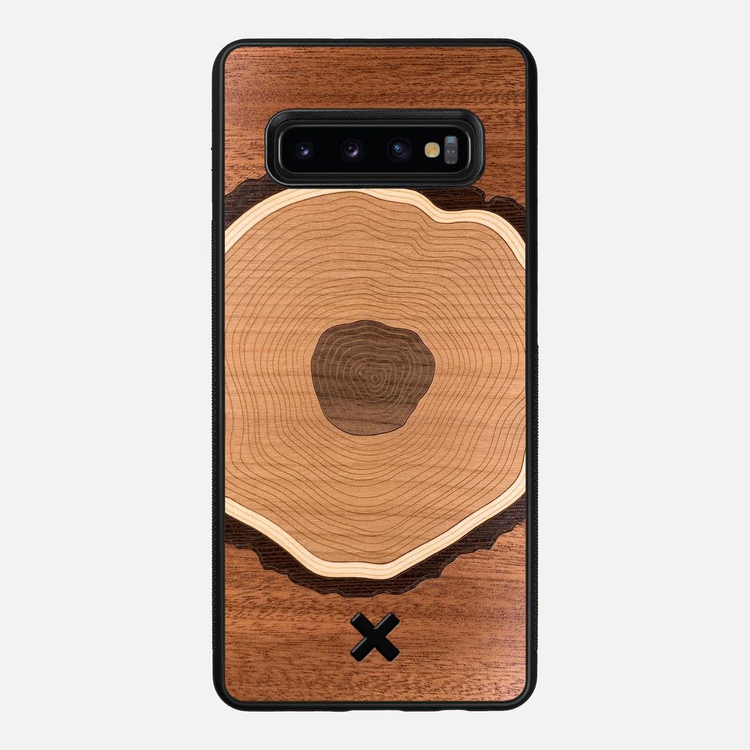 Arbor Case for the Samsung Galaxy S10 Plus featuring a Sapele, Wenge, Maple, Cherry, and Walnut Wood backer with the Keyway X Mark#Phone Model_Galaxy S10 Plus