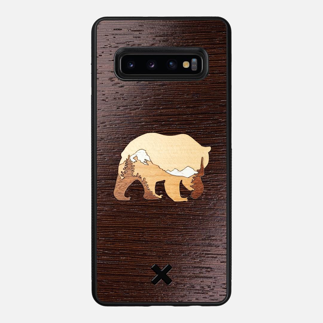 Bear Mountain Case for the Samsung Galaxy S10 Plus featuring a Wenge, Maple, Cherry, and Sapele Wood backer with the Keyway X Mark#Phone Model_Galaxy S10 Plus