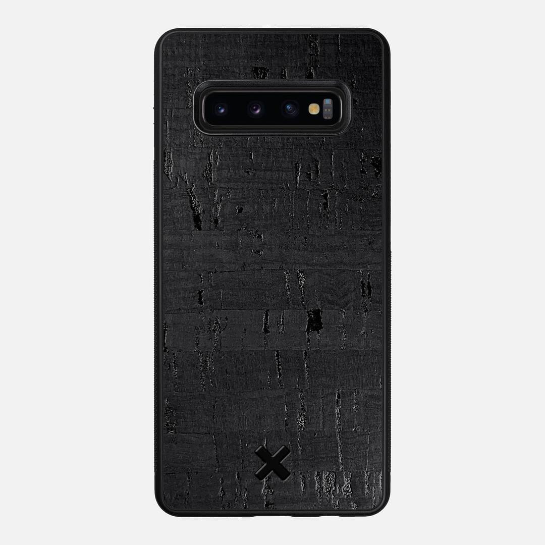 Black Cork Case for the Samsung Galaxy S10 Plus featuring a Genuine Cork backer with the Keyway X Mark#Phone Model_Galaxy S10 Plus