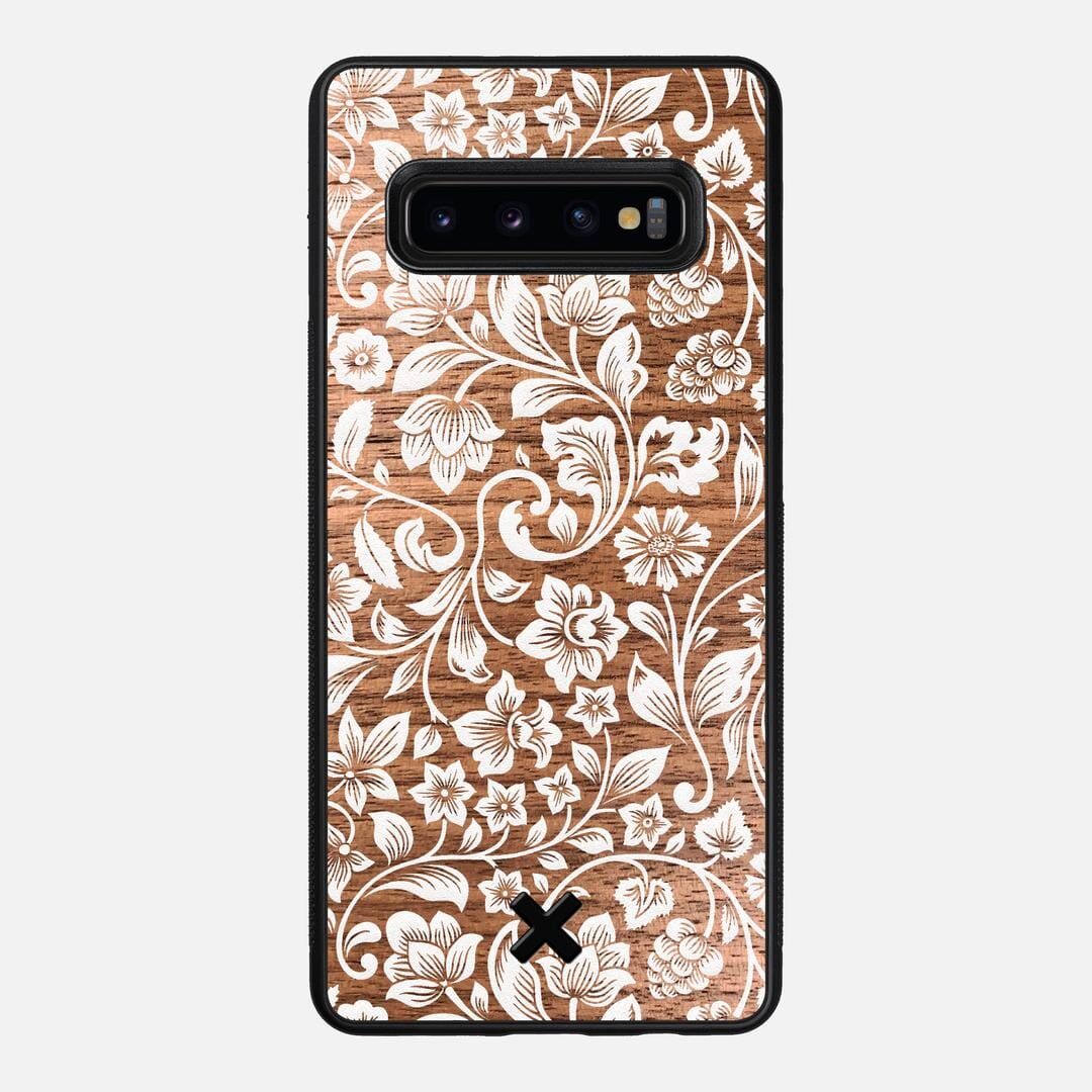 Blossom Case for the Samsung Galaxy S10 Plus featuring a UV Printed Walnut Wood backer with the Keyway X Mark#Phone Model_Galaxy S10 Plus