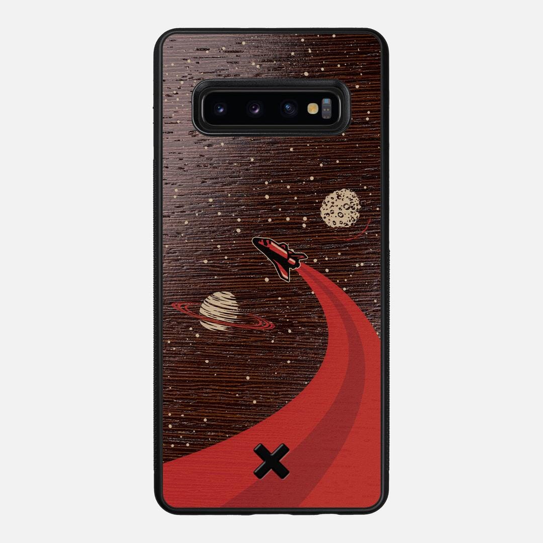 Booster Case for the Samsung Galaxy S10 Plus featuring a UV Printed Wenge Wood backer with the Keyway X Mark#Phone Model_Galaxy S10 Plus