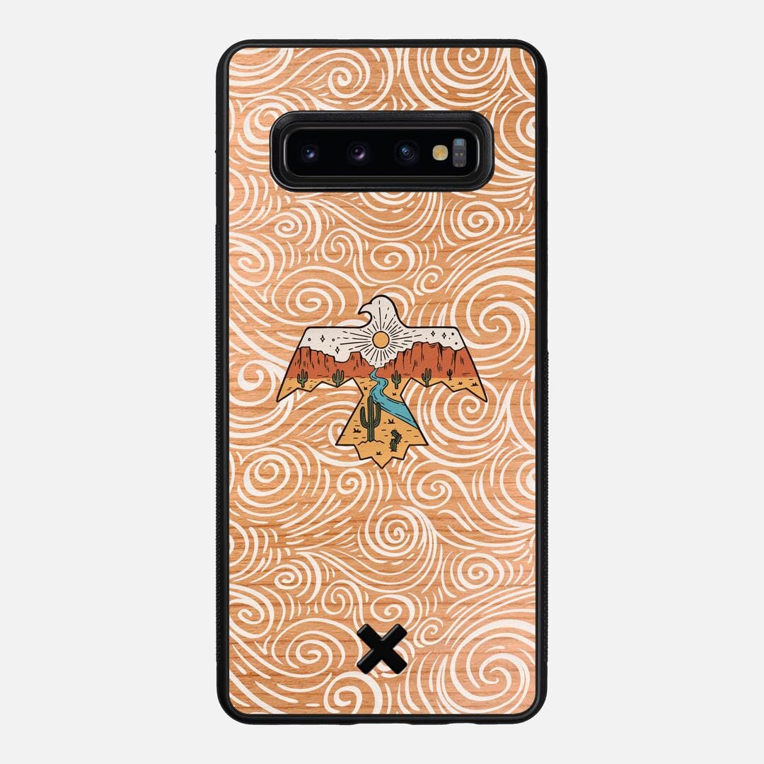 Eagle Case for the Samsung Galaxy S10 Plus featuring a UV Printed Cherry Wood backer with the Keyway X Mark#Phone Model_Galaxy S10 Plus