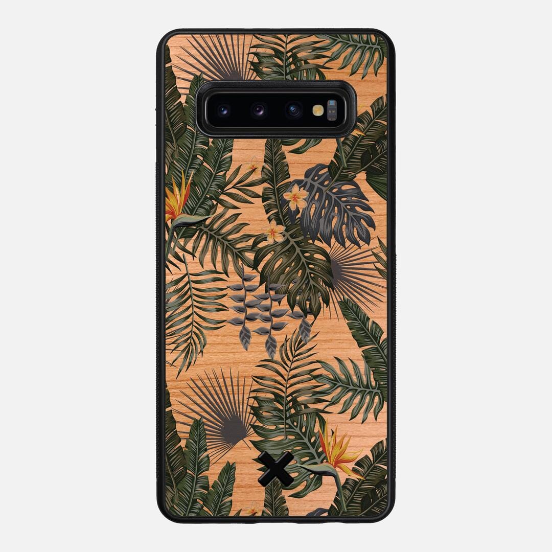Flora Case for the Samsung Galaxy S10 Plus featuring a UV Printed Cherry Wood backer with the Keyway X Mark#Phone Model_Galaxy S10 Plus