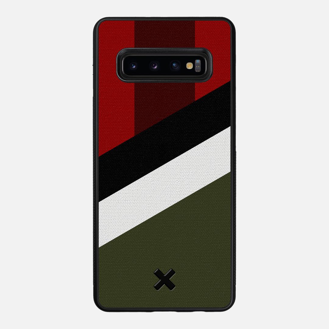 Highland Case for the Samsung Galaxy S10 Plus featuring a UV Printed Cotton Canvas backer with the Keyway X Mark#Phone Model_Galaxy S10 Plus