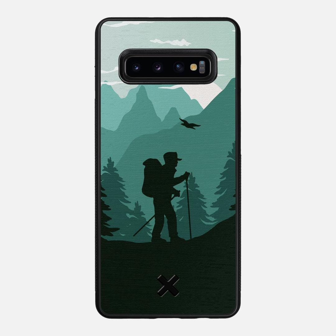 Hiker Case for the Samsung Galaxy S10 Plus featuring a UV Printed Wenge Wood backer with the Keyway X Mark#Phone Model_Galaxy S10 Plus