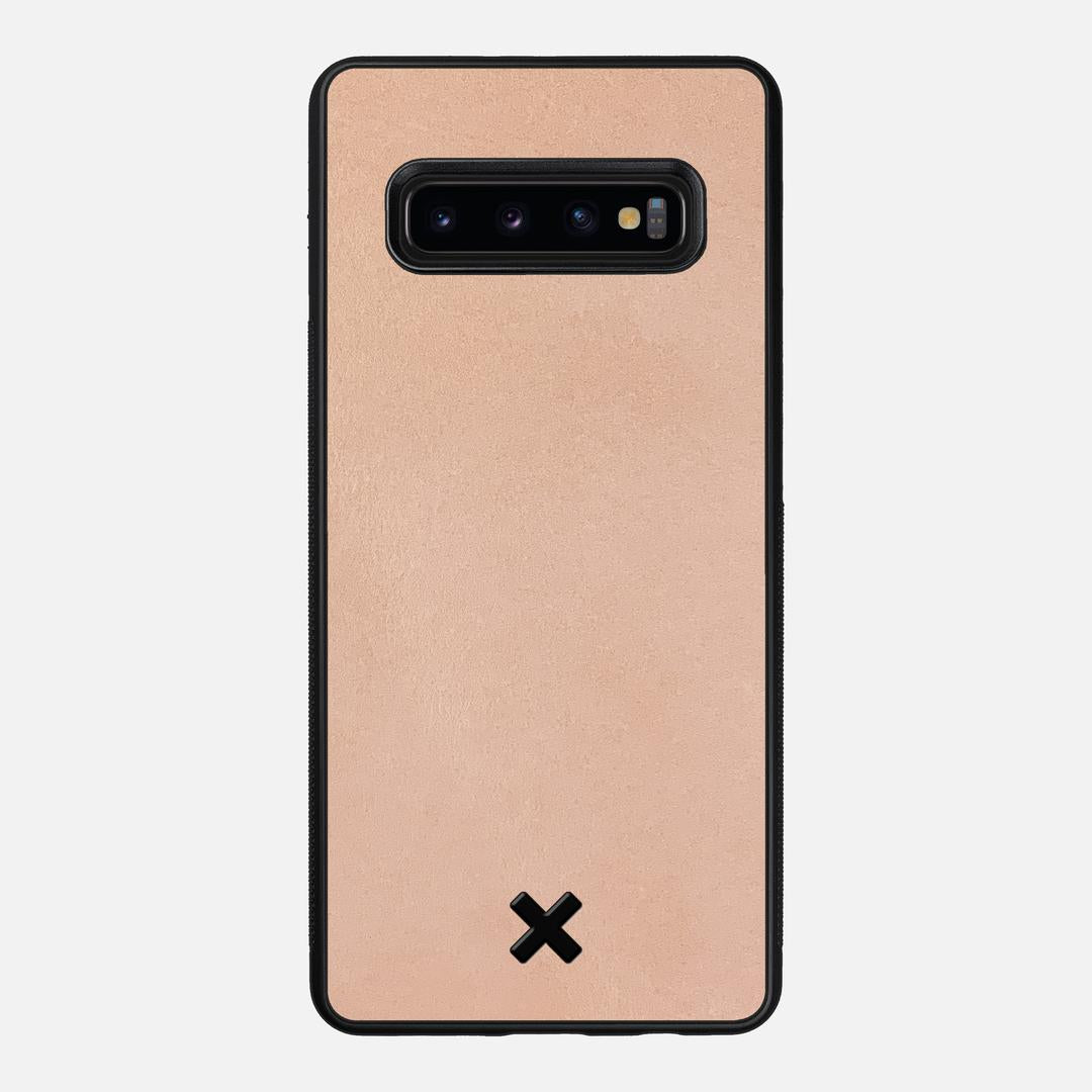 Natural Leather Case for the Samsung Galaxy S10 Plus featuring a Genuine Leather backer with the Keyway X Mark#Phone Model_Galaxy S10 Plus