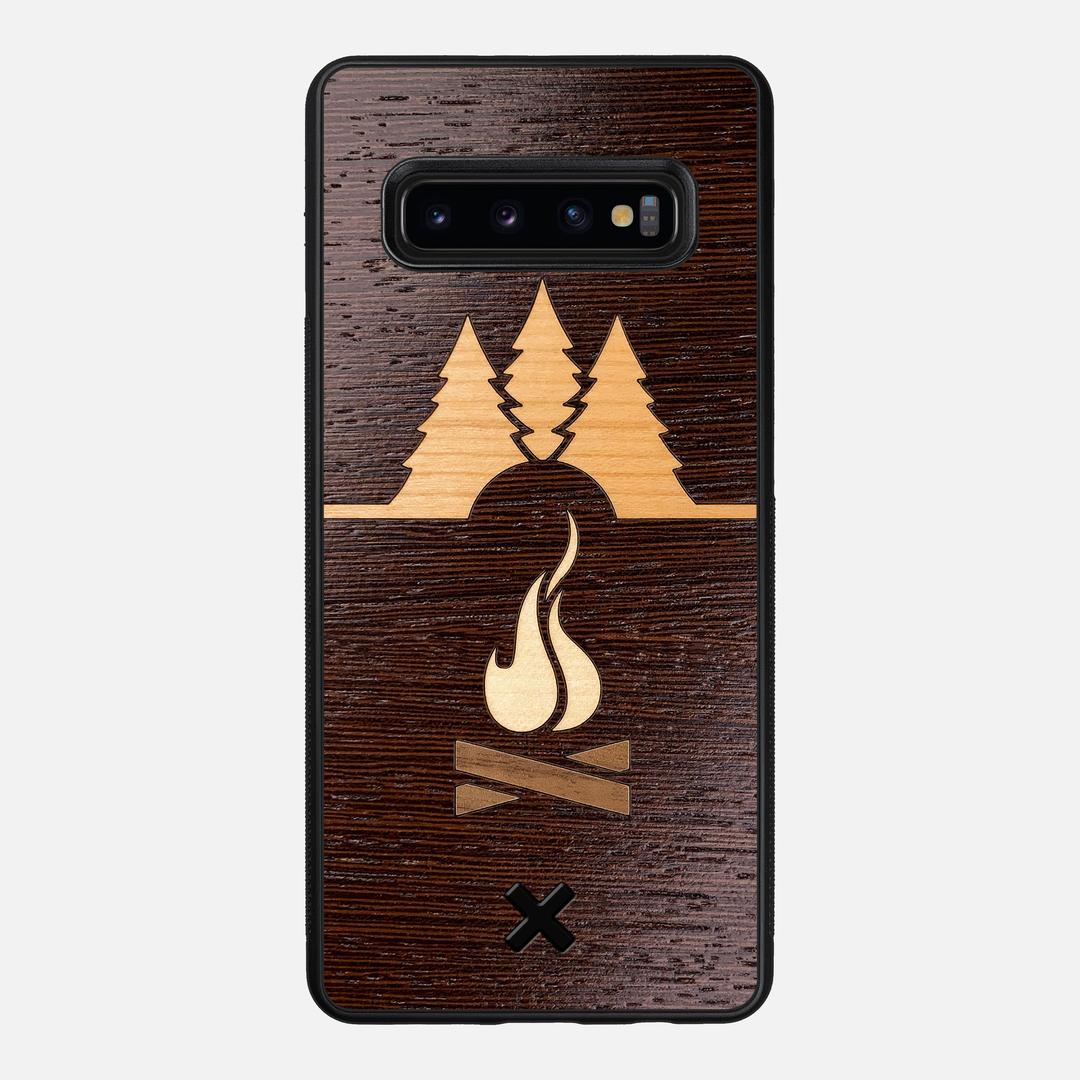 Nomad Case for the Samsung Galaxy S10 Plus featuring a Wenge, Cherry, Maple, and Walnut Wood backer with the Keyway X Mark#Phone Model_Galaxy S10 Plus