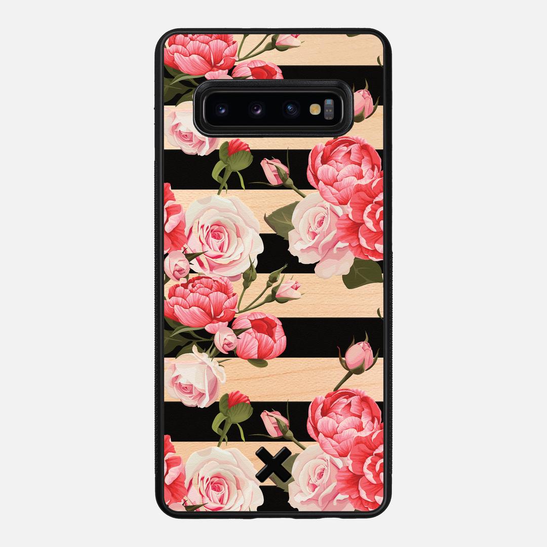 Peony Case for the Samsung Galaxy S10 Plus featuring a UV Printed Maple Wood backer with the Keyway X Mark#Phone Model_Galaxy S10 Plus