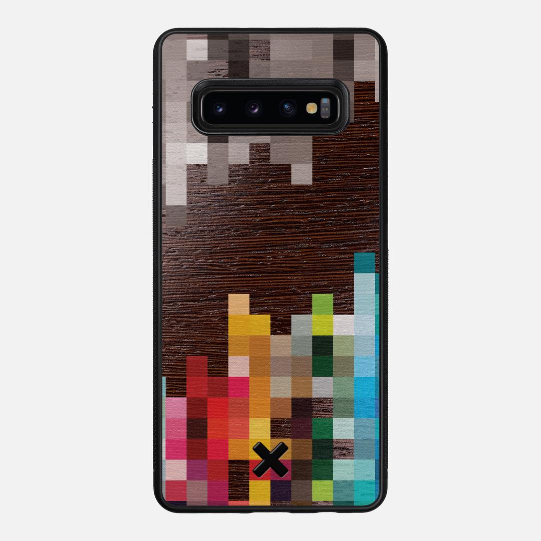 Pixelation Case for the Samsung Galaxy S10 Plus featuring a UV Printed Wenge Wood backer with the Keyway X Mark#Phone Model_Galaxy S10 Plus