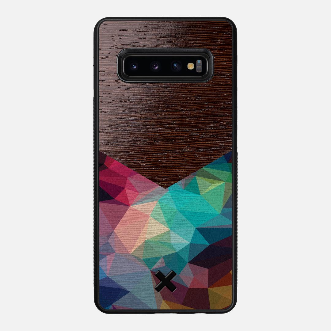 Prism Case for the Samsung Galaxy S10 Plus featuring a UV Printed Wenge Wood backer with the Keyway X Mark#Phone Model_Galaxy S10 Plus