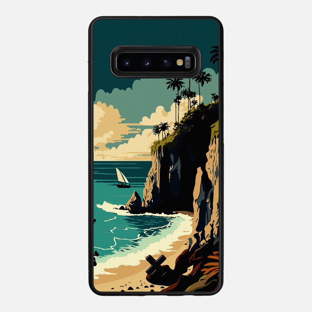 Seaside Case for the Samsung Galaxy S10 Plus featuring a UV Printed Cotton Canvas backer with the Keyway X Mark#Phone Model_Galaxy S10 Plus