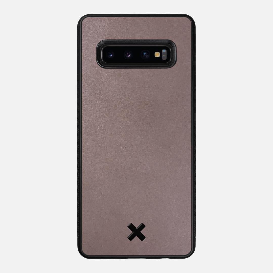 Slate Leather Case for the Samsung Galaxy S10 Plus featuring a Genuine Leather backer with the Keyway X Mark#Phone Model_Galaxy S10 Plus