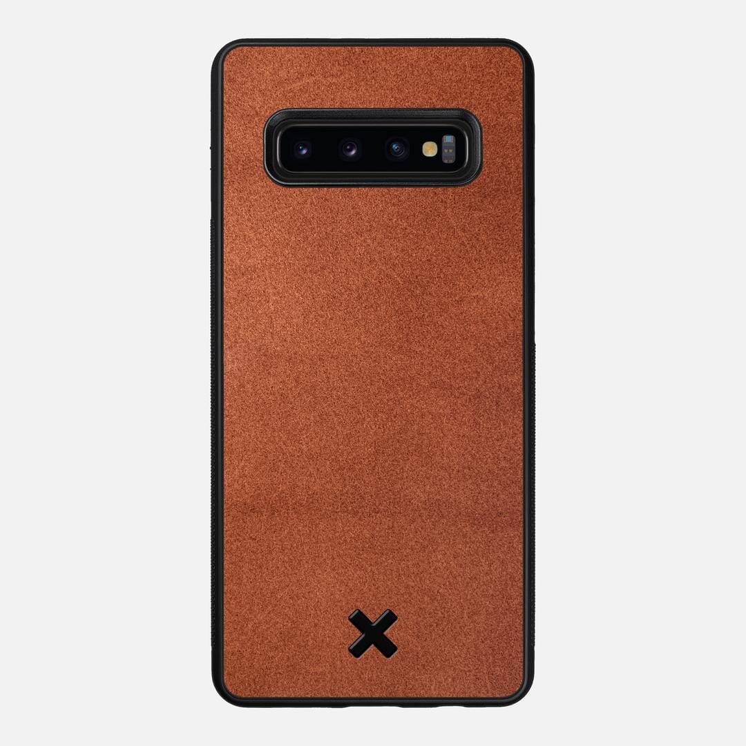 Whiskey Leather Case for the Samsung Galaxy S10 Plus featuring a Genuine Leather backer with the Keyway X Mark#Phone Model_Galaxy S10 Plus