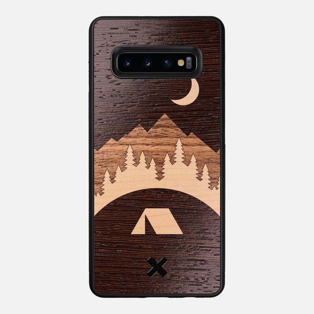Woodland Case for the Samsung Galaxy S10 Plus featuring a Wenge, Maple, and Walnut Wood backer with the Keyway X Mark#Phone Model_Galaxy S10 Plus