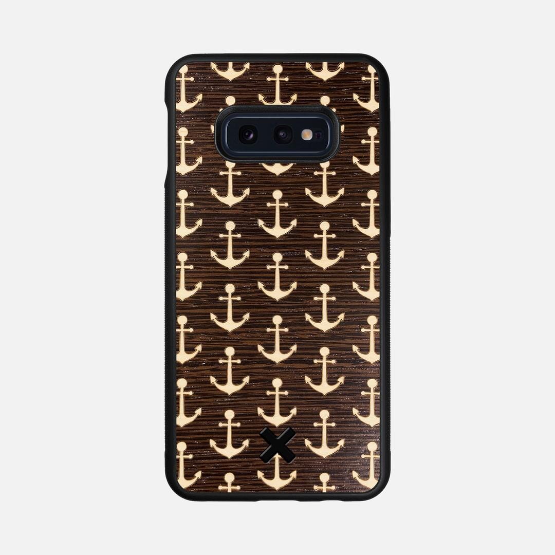 Anchor Case for the Samsung Galaxy S10e featuring a Maple and Wenge Wood backer with the Keyway X Mark#Phone Model_Galaxy S10e